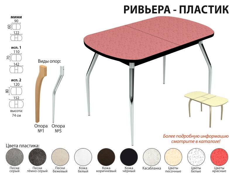 стол обеденный ривьера пластик в Якутске