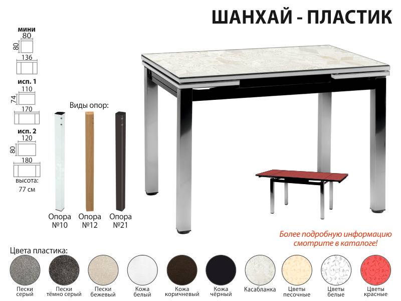 стол обеденный шанхай пластик в Якутске