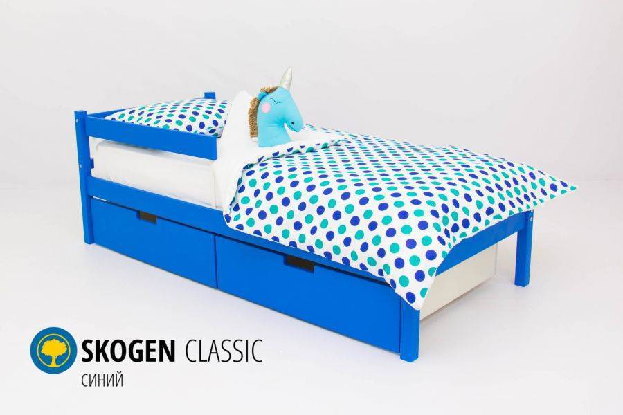 детская кровать skogen classic синий в Якутске