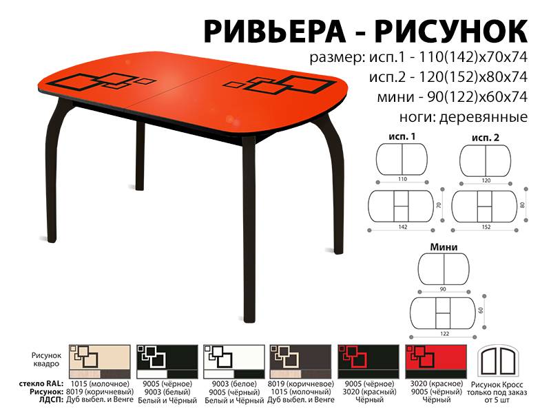 стол обеденный ривьера рисунок в Якутске