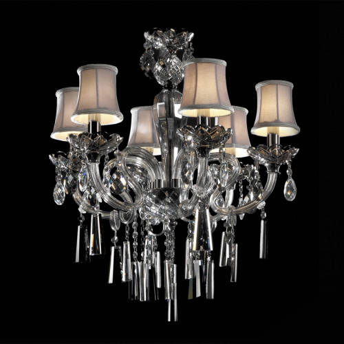 люстра md102743-6a от illuminati прозрачная/бежевая/ хром в Якутске