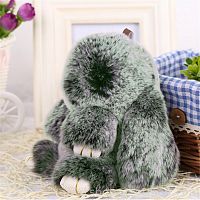 меховой зайка брелок зелёный в Якутске