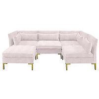 диван zara sectional угловой розовый в Якутске