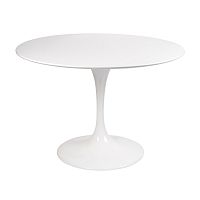 стол eero saarinen style tulip table mdf d100 глянцевый белый в Якутске