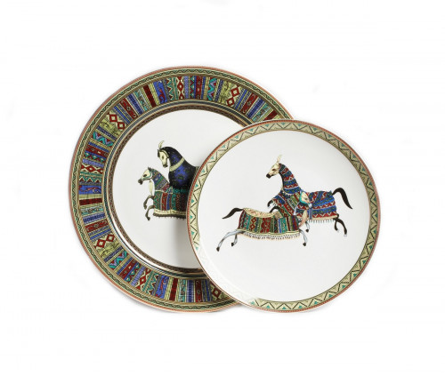 комплект тарелок antique (темная) в Якутске