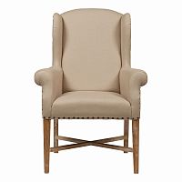 кресло мягкое с ушами french wing chair бежевое в Якутске