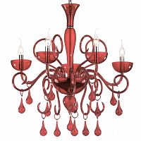 подвесная люстра ideal lux lilly sp5 rosso в Якутске