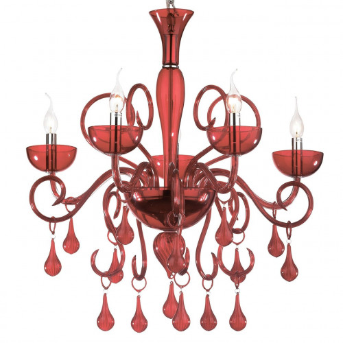 подвесная люстра ideal lux lilly sp5 rosso в Якутске