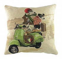 подушка с картинкой scooter dogs green в Якутске