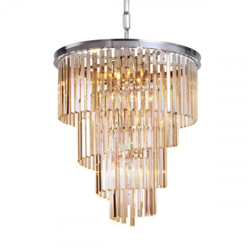 люстра helix amber от delight collection хром/янтарная в Якутске