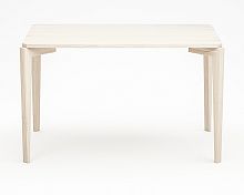 стол обеденный с белой столешницей и бежевыми ножками rectangle compact в Якутске