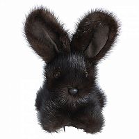 игрушка зайчик (темно-коричневый) натуральный мех норки в Якутске