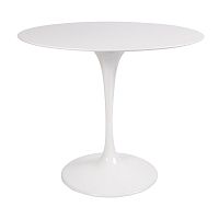 стол eero saarinen style tulip table mdf белый d90 глянцевый в Якутске