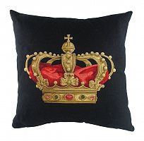 подушка с картинкой короны king crown black в Якутске