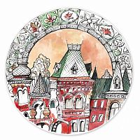 тарелка сувенирная русский дом в Якутске