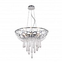 подвесная люстра crystal lux dorotea sp5 d450 chrome прозрачная в Якутске