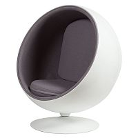 кресло eero ball chair серое в Якутске