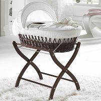 колыбель-переноска gift wicker moses basket темная, белое белье в Якутске