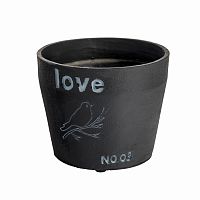 цветочный горшок love чёрный в Якутске