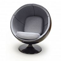 кресло ball chair черно-серое в Якутске