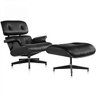 кресло eames style lounge chair черное в Якутске