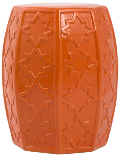 керамический столик-табурет garden stool оранжевый в Якутске