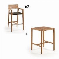 комплект мебели: стол и 2 стула pack 612 cybille от la forma (ex julia grup) в Якутске