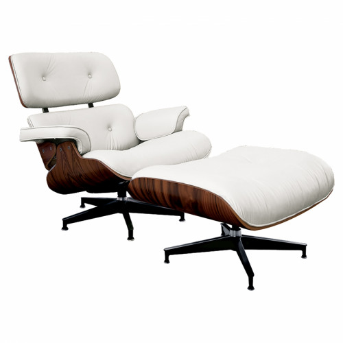 кресло lounge chair & ottoman белое в Якутске