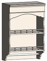 шкаф с полками и фигурным основанием навесной марсель молочно-белый в Якутске