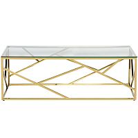 стол журнальный h-bridge gold 120*60*40см золотой в Якутске