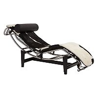шезлонг chaise longue lc4 черно-белый в Якутске