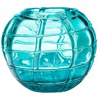 ваза стеклянная ice (синяя) 17*19 в Якутске