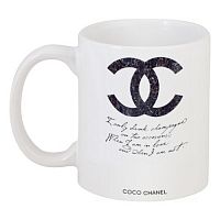 кружка с рисунком drink champagne. coco chanel в Якутске