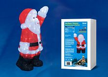 фигурка светодиодная «дед мороз» 38х24x60см (ul-00002332) uld-m3860-120/sta white ip20 xmasman в Якутске