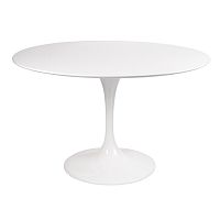 стол eero saarinen style tulip table mdf d110 глянцевый белый в Якутске