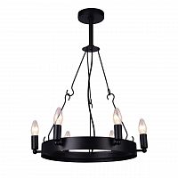 дизайнерская подвесная люстра arte lamp bastiglia a8811sp-6bk черная в Якутске