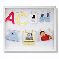 панно с зажимами для 12 фотографий clothesline белое в Якутске