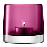 подсвечник стеклянный лиловый для чайной свечи light colour, 8,5 см в Якутске