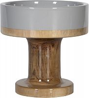 ваза настольная rustic chic bowl grey wood в Якутске