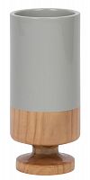 ваза настольная rustic chic tube grey wood в Якутске