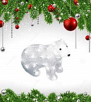 фигурка светодиодная «белый медведь-4» 25x31см (11037) uld-m3125-040/sta в Якутске
