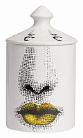 подсвечник белый с крышкой пьеро форназетти желтые губы bacio candle yellow, 33 см в Якутске