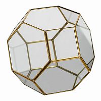 флорариум стеклянный с золотом в винтажном стиле honeycomb в Якутске