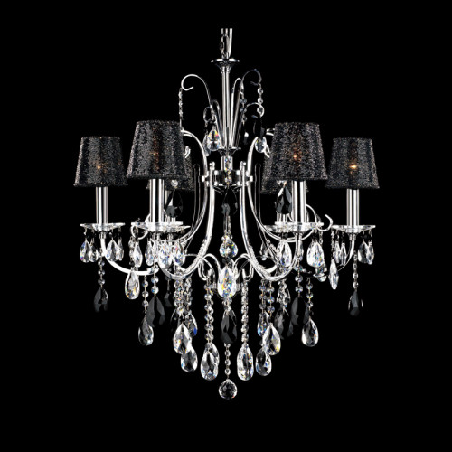 люстра md92721-6a от illuminati прозрачная/черная/ хром в Якутске