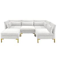 диван zara sectional угловой белый в Якутске