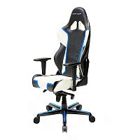 кресло геймерское dxracer racing черно-бело-синее в Якутске