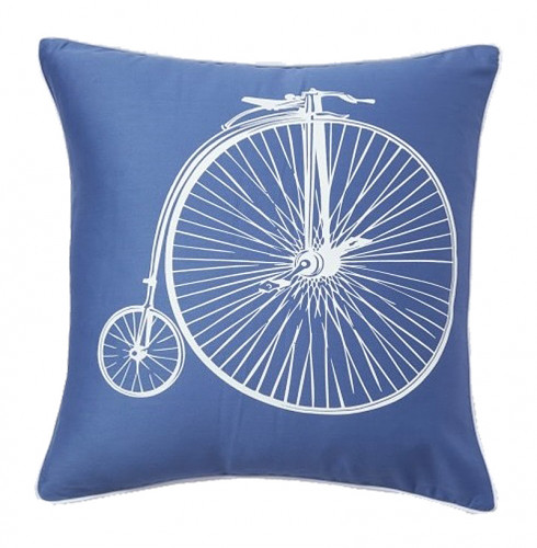 подушка с ретро-велосипедом retro bicycle blue в Якутске