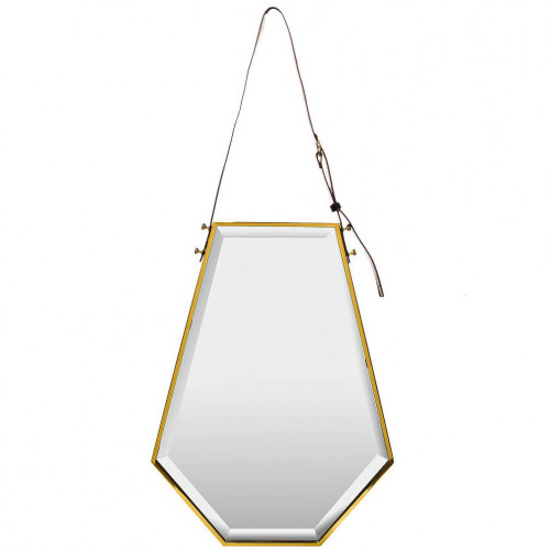 зеркало на ремне золотое шестиугольное 50х67 см в Якутске
