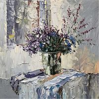 картина маслом сине-фиолетовый в Якутске
