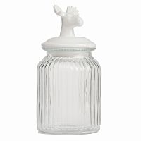 декоративная банка с крышкой deer средняя в Якутске